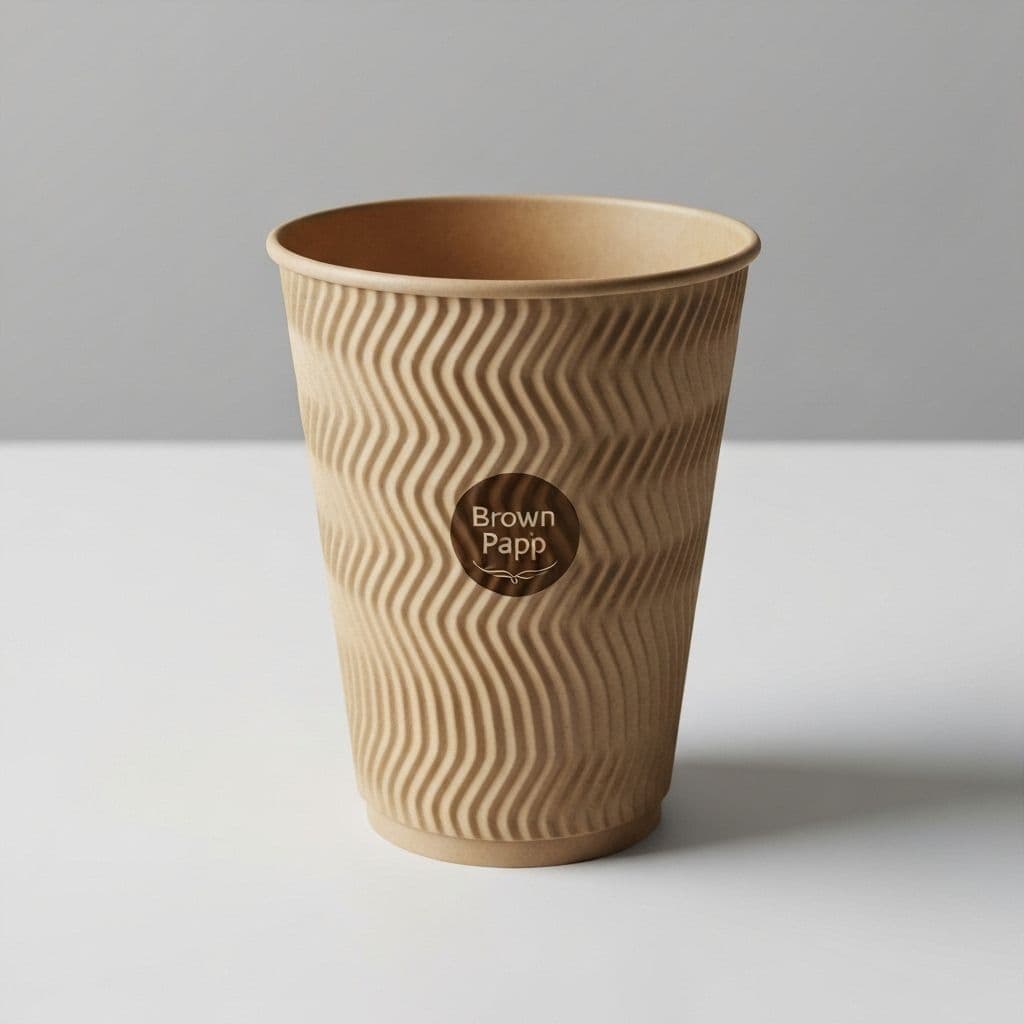 Customised brown paper cups