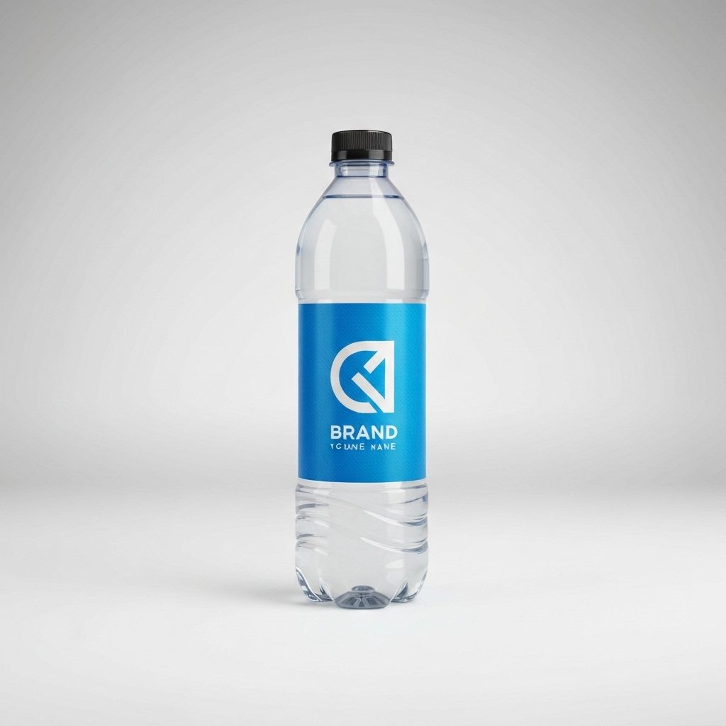 Custom branded water bottle mockup